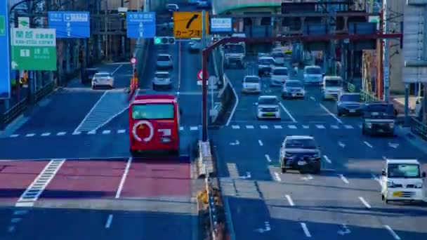 Haasten Auto Straat Het Centrum Overdag Timelapse Nerima Ward Tokio — Stockvideo