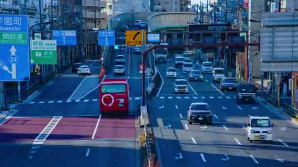 Haasten Auto Straat Het Centrum Overdag Timelapse Nerima Ward Tokio — Stockvideo