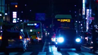 Gece zaman atlamalı Kyoto tower şehir arkasında. Kyoto-shi Kyoto Japonya - 11.29.2018: Bu s Kyoto şehir merkezinde. fotoğraf makinesi: Canon Eos 5d mark4