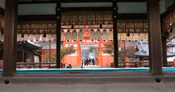 Haupttempel Traditionellen Schrein Kyoto Shi Higashiyama Japan 2018 Ist Ein — Stockvideo