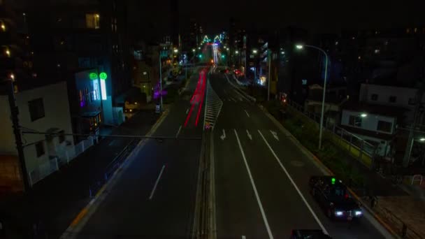 Tempo Noturno Caduca Perto Cruzamento Estação Shibuya Ward Tóquio Japão — Vídeo de Stock