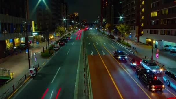 Natt Tid Förfaller Nära Korsningen Vid Stationen Shibuya Ward Tokyo — Stockvideo