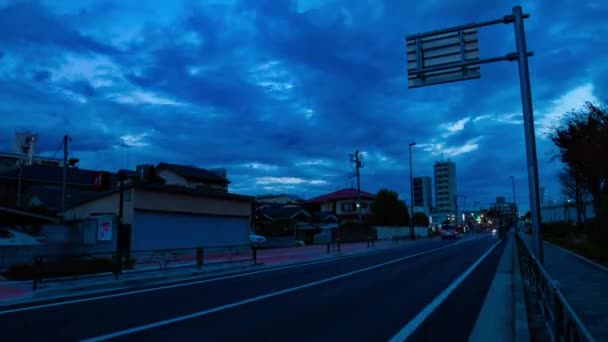 ダウンタウンの通りに日没時間が経過 東京都練馬区 2018 東京の繁華街での時間経過映画 カメラ キヤノン Eos Mark4 — ストック動画