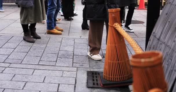 Ходить Людьми Традиционном Центре Города Гион Киото Gion Kyoto Japan — стоковое видео