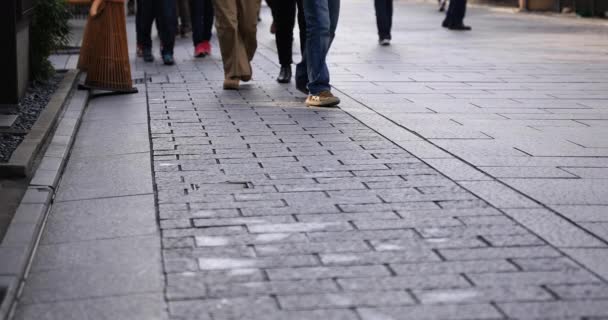 Piedi Persone Nel Tradizionale Centro Gion Kyoto Gion Kyoto Giappone — Video Stock