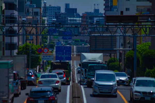 Dopravní Zácpa Městské Ulici Tokiu Kvalitní Fotka Tokio Japonsko 2022 — Stock fotografie