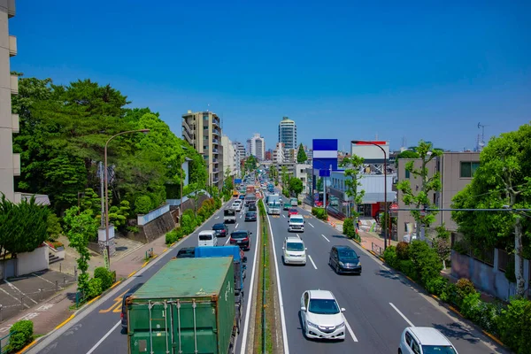 Ingorgo Alla Strada Urbana Tokyo Foto Alta Qualità Tokyo Giappone — Foto Stock