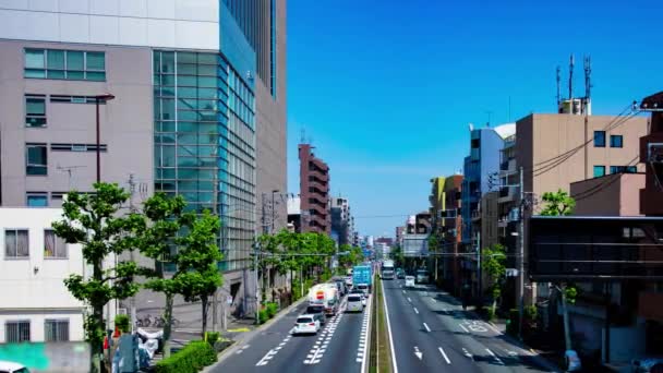 Sebuah Kemacetan Lalu Lintas Jalan Perkotaan Tokyo Panning Rekaman Berkualitas — Stok Video