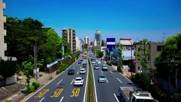 Time Lapse Trafikproppen Den Urbane Gade Tokyo Bred Skudt Høj – Stock-video