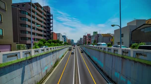 Timelapse Trafikstockning Den Urbana Gatan Tokyo Bred Skott Lutning Högkvalitativ — Stockvideo