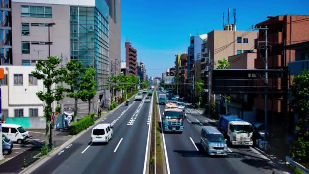 Timelapse Del Atasco Tráfico Calle Urbana Tokio Imágenes Alta Calidad — Vídeos de Stock