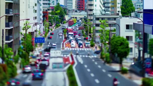 Срок Действия Миниатюрной Пробки Городской Улице Токио Высококачественные Кадры Токио — стоковое видео