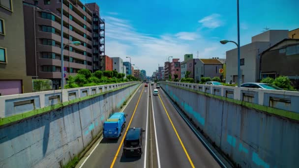 Lapso Tiempo Del Atasco Tráfico Calle Urbana Tokio Imágenes Alta — Vídeos de Stock