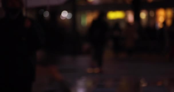 Ein Hochgeschwindigkeitsschießen Auf Defokussierte Fußgänger Der Shibuya Kreuzung Shibuya Bezirk — Stockvideo
