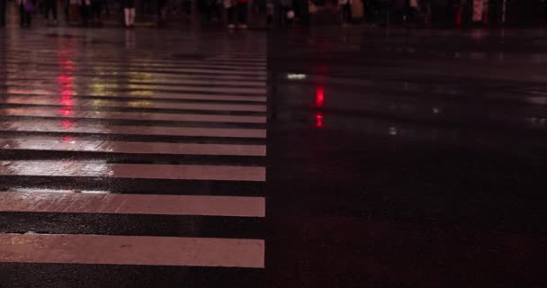 Ein Hochgeschwindigkeitsschießen Auf Die Körperteile Von Passanten Der Kreuzung Shibuya — Stockvideo