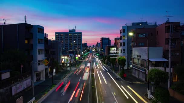 Сумерки Пробками Улице Сэтагая Высококачественные Кадры Токийский Район Сэтагая 2022 — стоковое видео