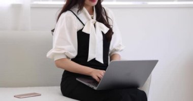 Tokyo Japan 06.19.2022. This working scene is acted by Japanese model in the office. High quality 4k footage