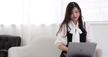 Tokyo Japan 06.19.2022. This working scene is acted by Japanese model in the office. High quality 4k footage