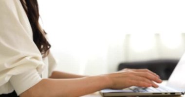 Tokyo Japan 06.19.2022. This working scene is acted by Japanese model in the office. High quality 4k footage