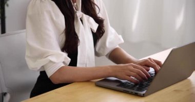 Tokyo Japan 06.19.2022. This working scene is acted by Japanese model in the office. High quality 4k footage