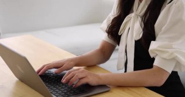 Tokyo Japan 06.19.2022. This working scene is acted by Japanese model in the office. High quality 4k footage