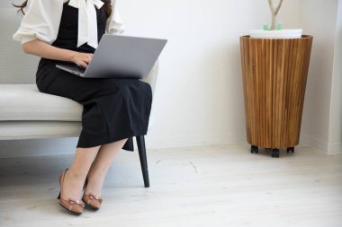 Tokyo Japan 06.19.2022. This working scene is acted by Japanese model in the office. High quality photography