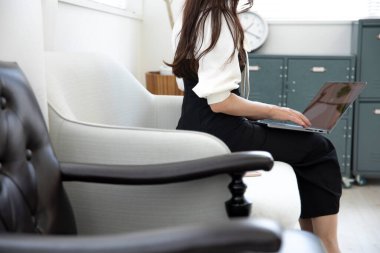 Tokyo Japan 06.19.2022. This working scene is acted by Japanese model in the office. High quality photography