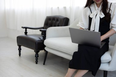 Tokyo Japan 06.19.2022. This working scene is acted by Japanese model in the office. High quality photography