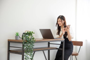 Tokyo Japan 06.19.2022. This working scene is acted by Japanese model in the office. High quality photography