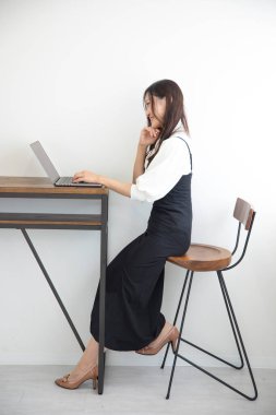 Tokyo Japan 06.19.2022. This working scene is acted by Japanese model in the office. High quality photography