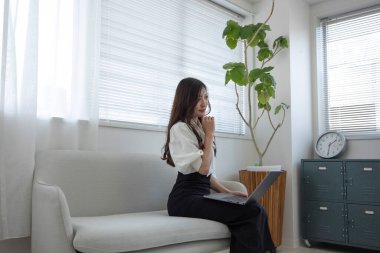 Tokyo Japan 06.19.2022. This working scene is acted by Japanese model in the office. High quality photography