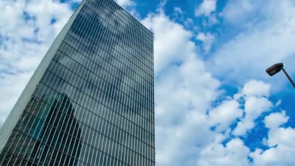 Timelapse Cloud Building Business Town Wide Shot Zoom High Quality — Vídeo de Stock