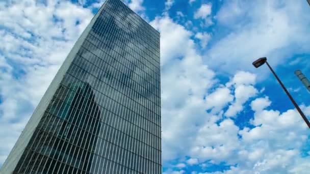 Timelapse Cloud Building Business Town Wide Shot Tilt High Quality — Vídeo de Stock