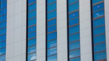 A timelapse of cloud reflecting the building in the business town long shot zoom. High quality 4k footage. Chiyoda district Koujimachi Tokyo Japan 07.28.2022 Here is a center of the city in Tokyo. 