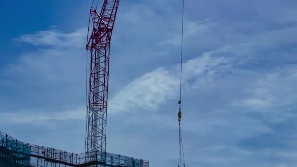 Timelapse Moving Cranes Construction Daytime High Quality Footage Nerima District — Vídeo de Stock