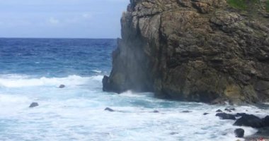 Hard waves near the coast. Amami oshima Kagoshima / Japan - 09.24.2018 camera : Canon EOS 5D mark4