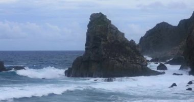 Hard waves near the coast. Amami oshima Kagoshima / Japan - 09.24.2018 camera : Canon EOS 5D mark4