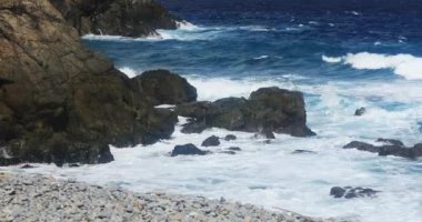 Hard waves near the coast. Amami oshima Kagoshima / Japan - 09.24.2018 camera : Canon EOS 5D mark4