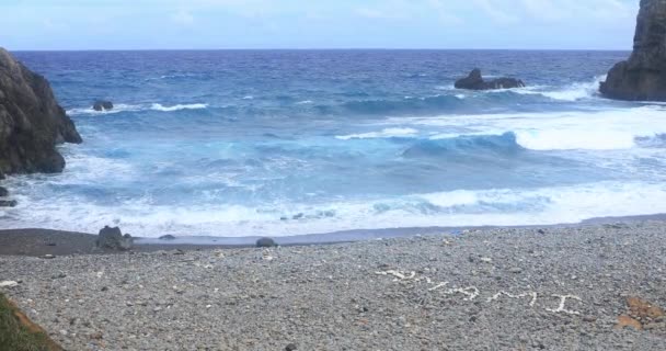 Hard Waves Coast Amami Oshima Kagoshima Japan 2018 Camera Canon — стокове відео