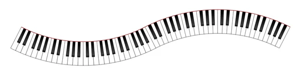 Tastiera per pianoforte curva — Vettoriale Stock