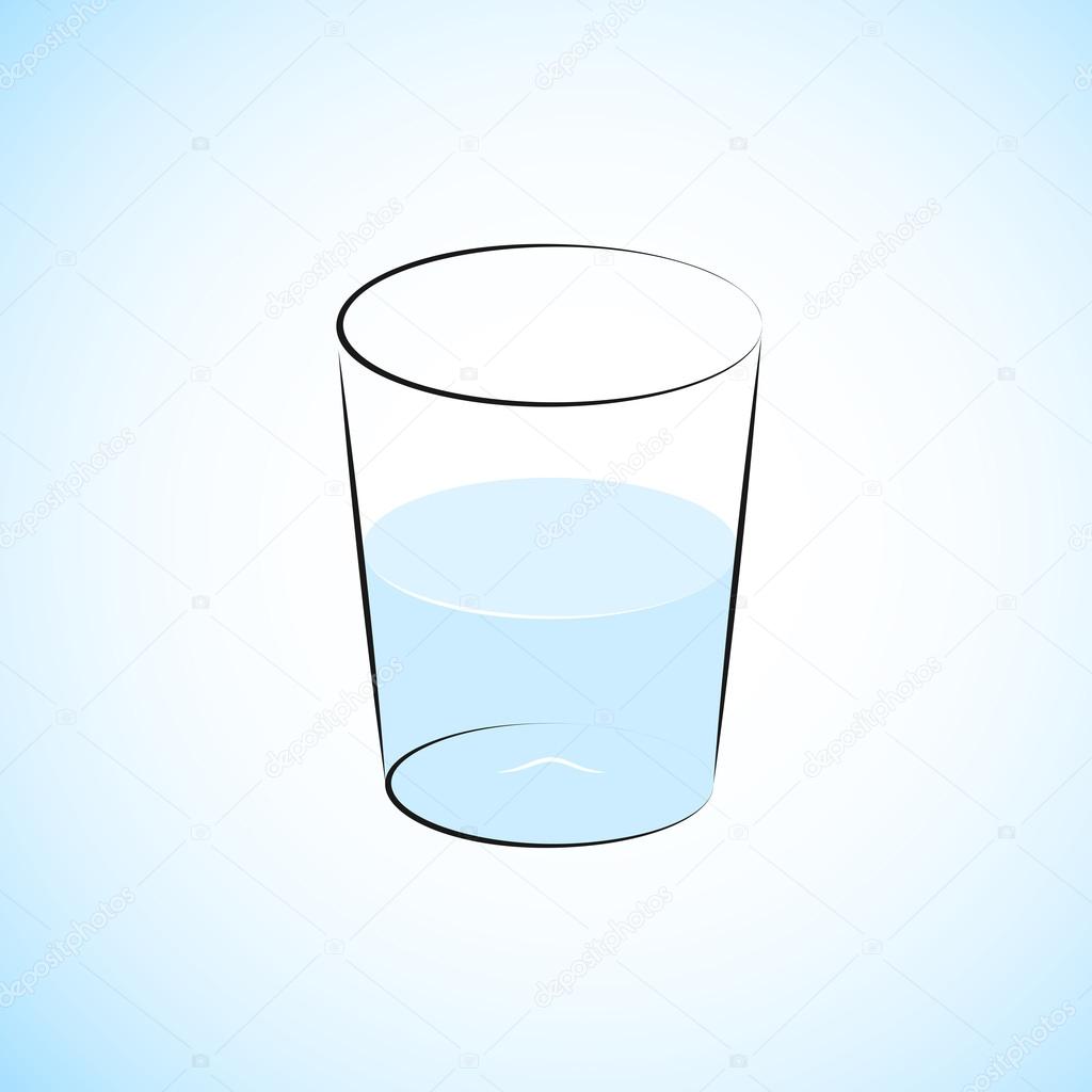 Half Full Water Glass
