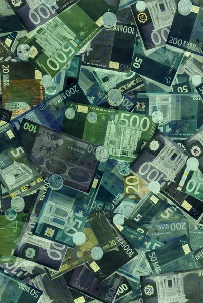 Euro Bills X-Ray — Stock Photo, Image