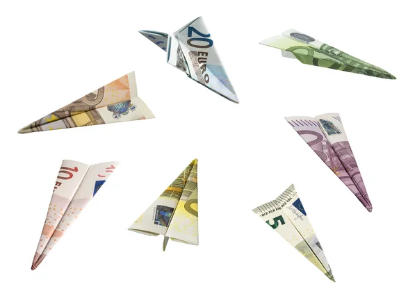 Dinero Aviones —  Fotos de Stock