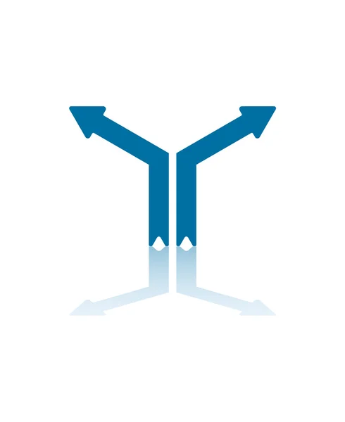 Flechas de los caminos de separación — Archivo Imágenes Vectoriales
