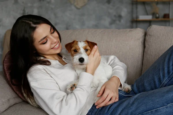 Portrait Young Beautiful Woman Playing Her Adorable Four Months Old — Stockfoto