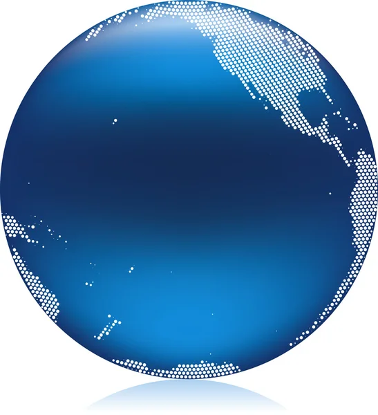 Globe Pacifique — Image vectorielle
