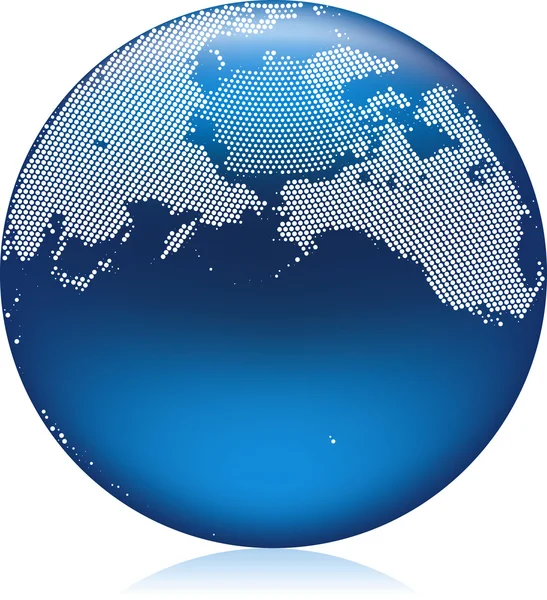 Globe bleu — Image vectorielle