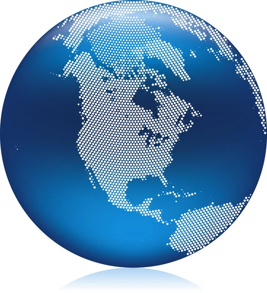 Globe bleu — Image vectorielle