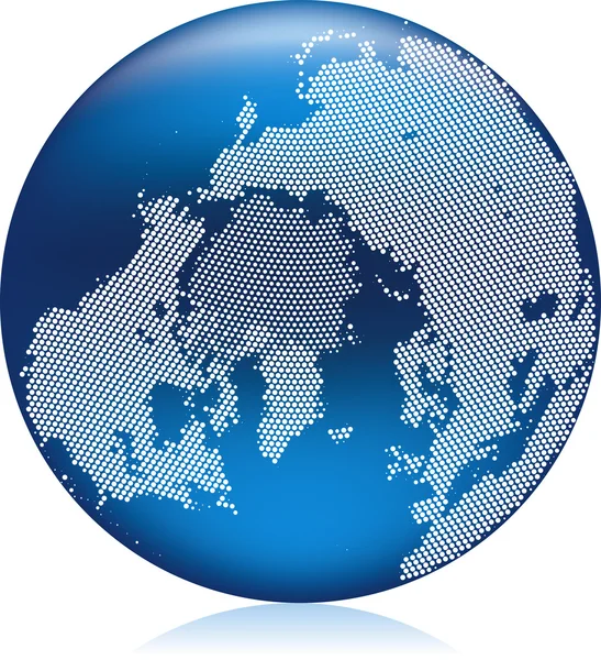 Globe bleu — Image vectorielle