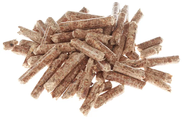 Högen av trä pellets cutout — Stockfoto